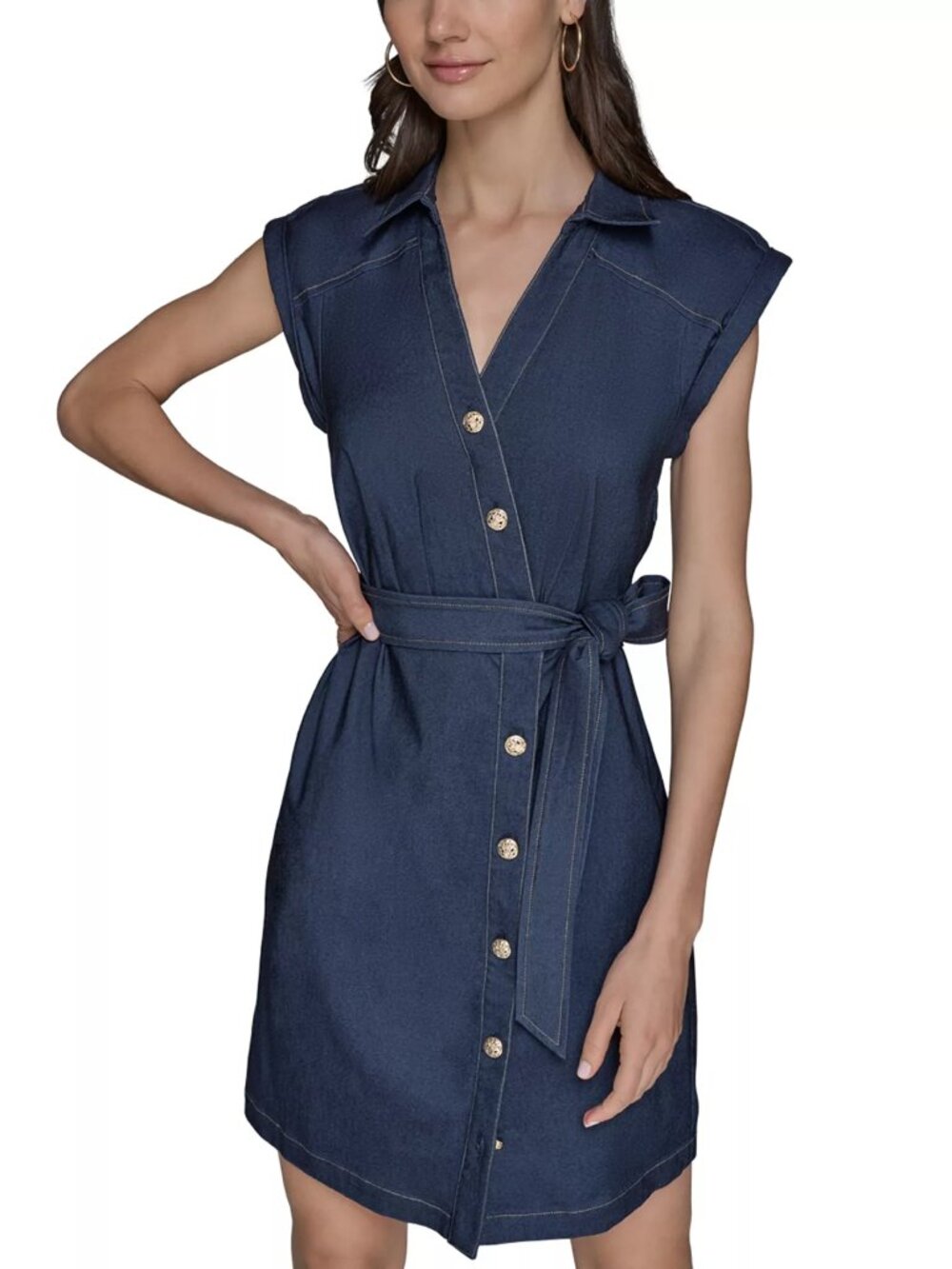 KARL LAGERFELD PARIS Women's Denim Millennium Shirtdress